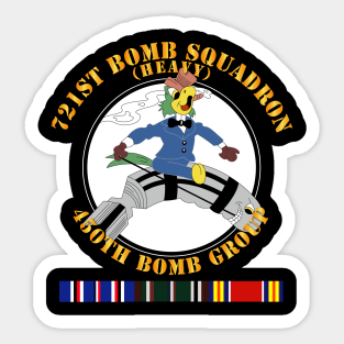 AAC - 721st Bomb Squadron - 450th BG - WWII w SVC Sticker